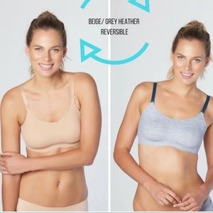NEW Knix Evolution Bra Padded Beige Grey Heathered Size 4